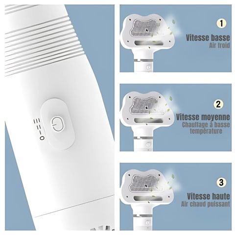 Brosse Chien - Séchoir Troylie 3 vitesses et 3 température