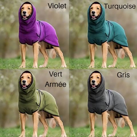 Manteau Chien / Zoé 4 couleurs différentes sur Labrador