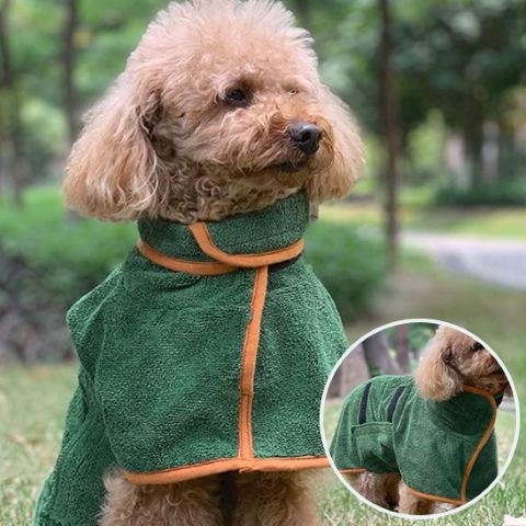Peignoir Chien - Charlie sur Caniche
