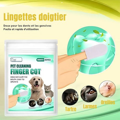 Brosse A Dent Chien / Tigars lingettes doigtiers jetables
