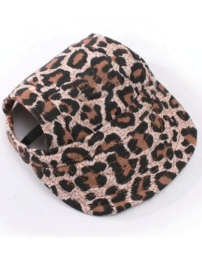 Casquette chien au motif léopard, modèle Nelly, élégant accessoire pour chien Casquette Chien / Nelly